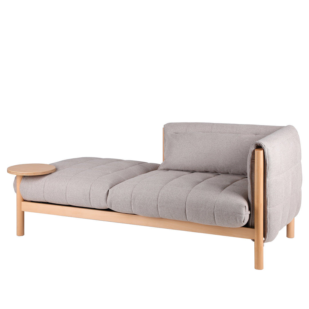 Scandinavian beech wood fabric 2 seater sofa hilda st detail 2.