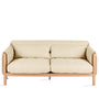 Scandinavian Beech Wood Fabric 2 Seater Sofa HILDA