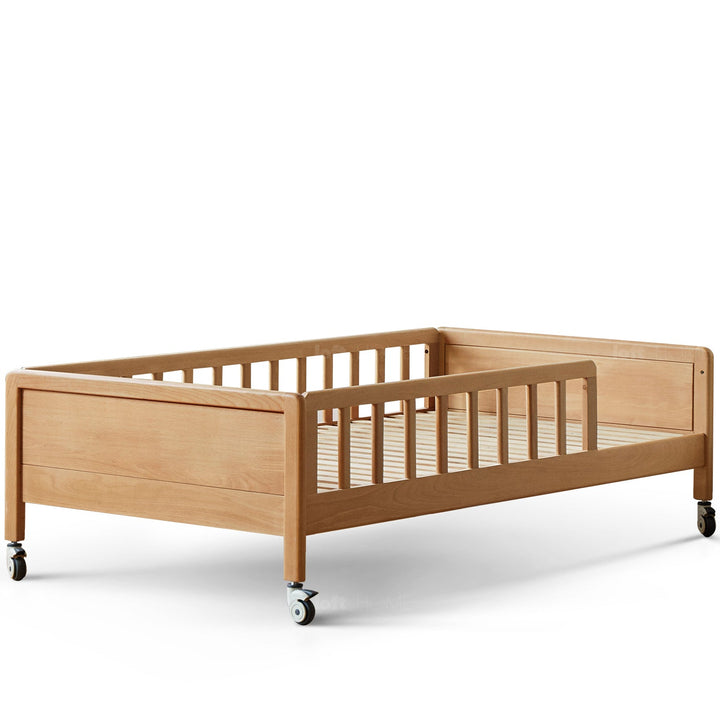 Scandinavian beech wood kids bunk bed with trundle cubble conceptual design.