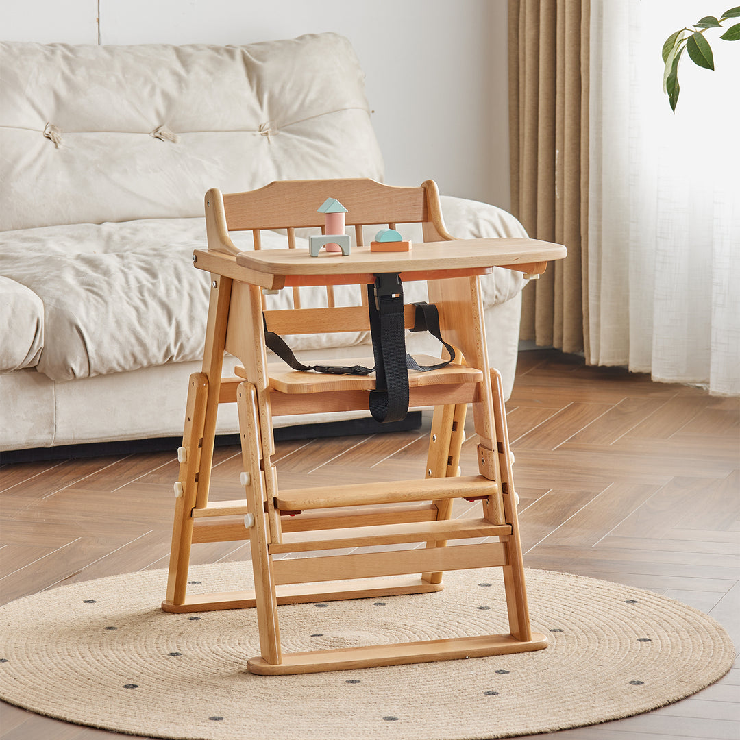 Scandinavian beech wood kids dining chair ayla detail 3.