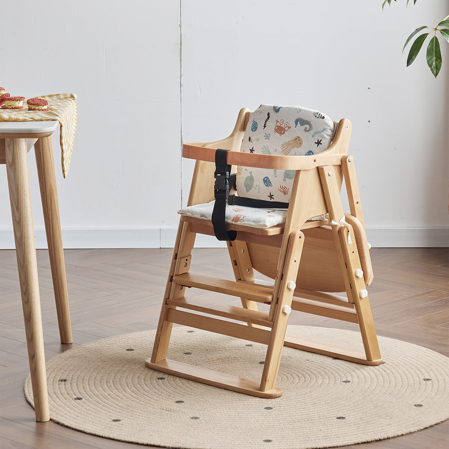 Scandinavian beech wood kids dining chair ayla primary product view.