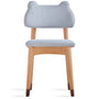 Scandinavian Beech Wood Mixed Weave Fabric Kids Dining Chair CAT