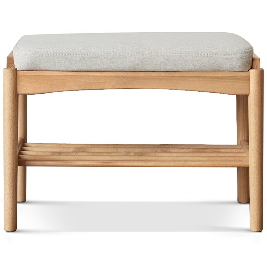 Scandinavian Beech Wood Mixed Weave Fabric Bench STEP
