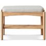 Scandinavian Beech Wood Mixed Weave Fabric Bench STEP