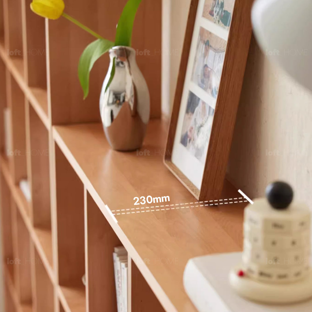 Scandinavian Beech Wood Shelf Bookshelf MURAL