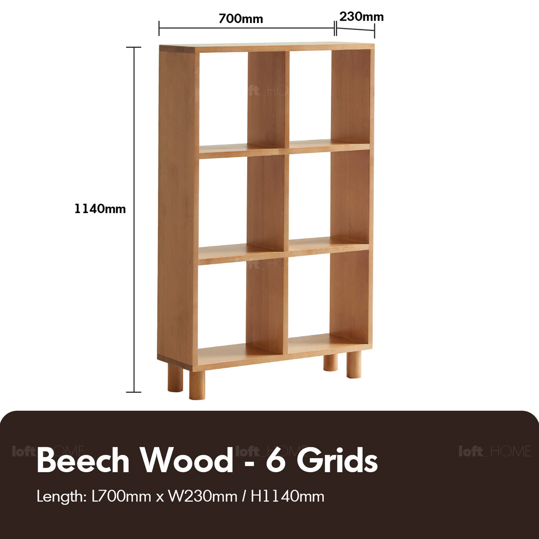 Scandinavian Beech Wood Shelf Bookshelf MURAL