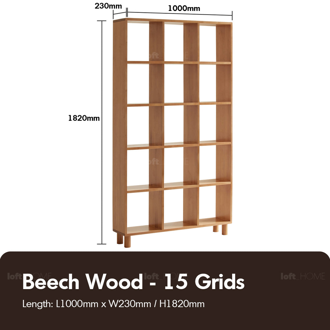Scandinavian Beech Wood Bookshelf MURAL