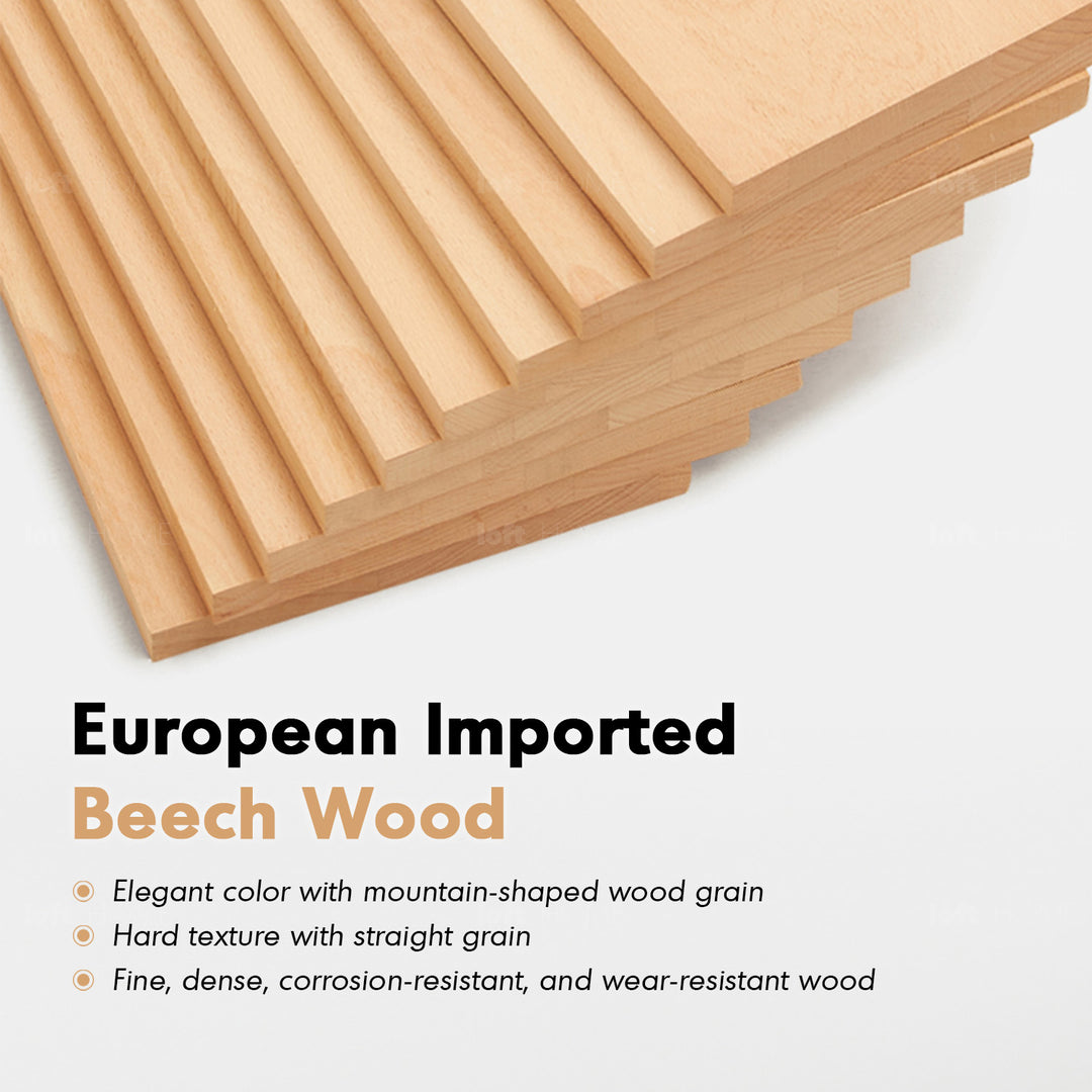 Scandinavian Beech Wood Shelf Bookshelf MURAL