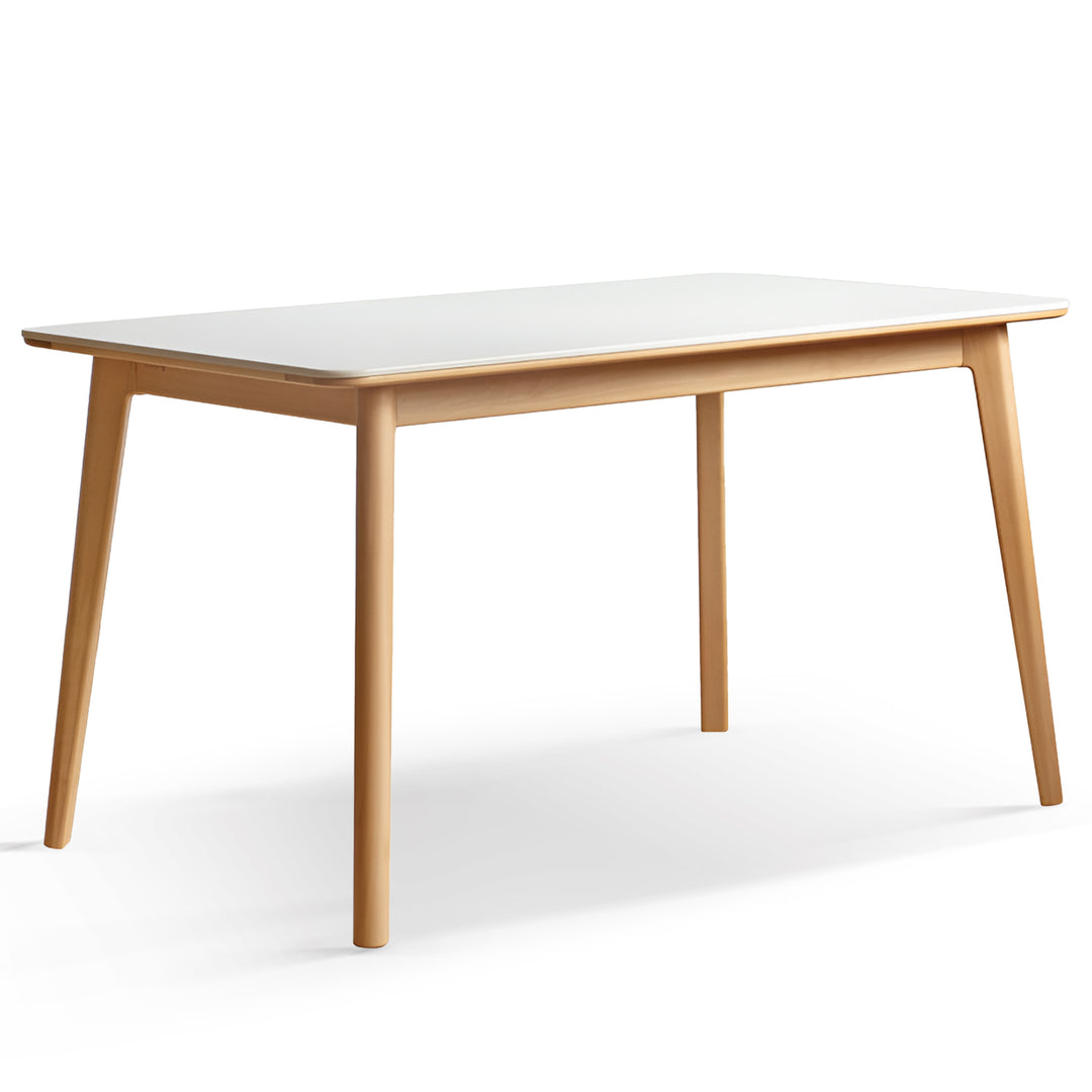 Scandinavian beech wood sintered stone dining table luna detail 9.