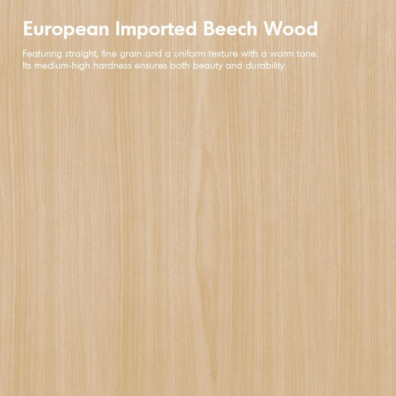 Scandinavian beech wood sintered stone dining table luna color swatches.