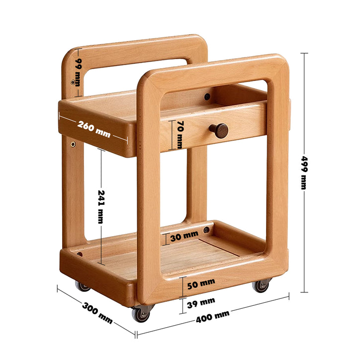 Scandinavian beech wood wheeled trolley side table vera size charts.