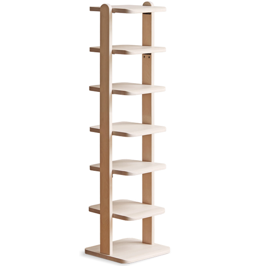 Scandinavian birch wood shoe shelf elka detail 5.