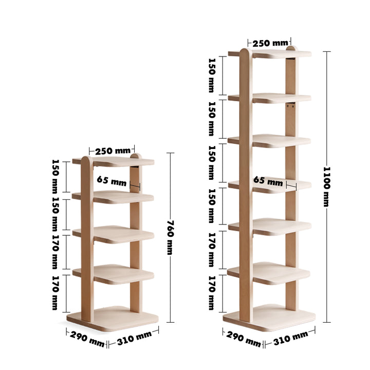 Scandinavian birch wood shoe shelf elka size charts.