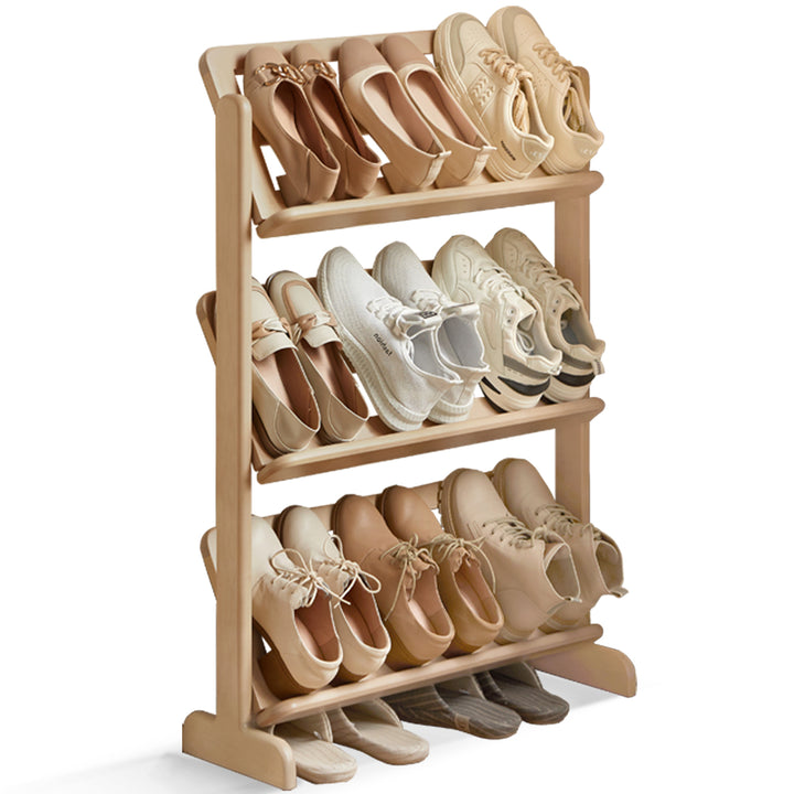 Scandinavian birch wood shoe shelf lina detail 8.