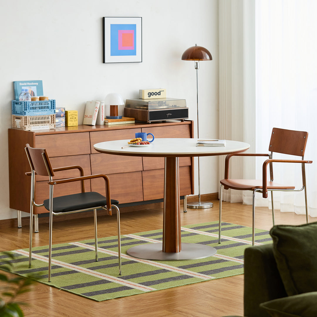 Scandinavian boxwood dining chair pinecone in real life style.