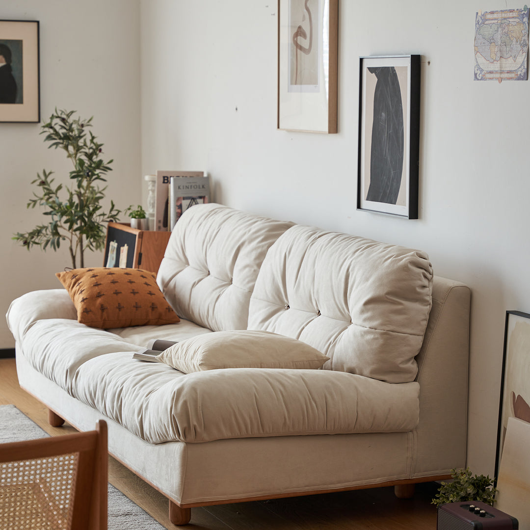 Scandinavian cat scratch resistant fabric 2 seater sofa nimbus in real life style.