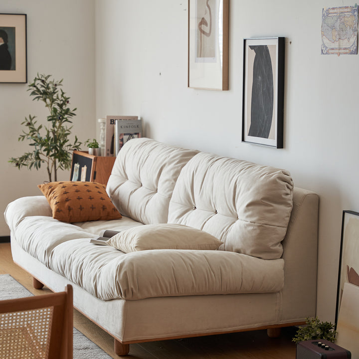 Scandinavian cat scratch resistant fabric 2 seater sofa nimbus in real life style.