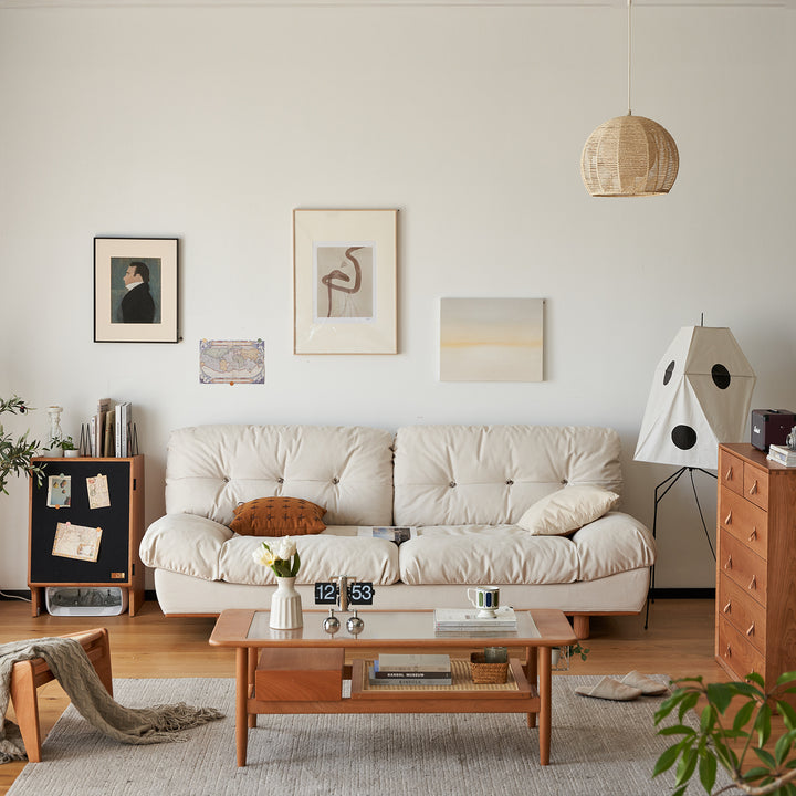 Scandinavian cat scratch resistant fabric 4 seater sofa nimbus in real life style.