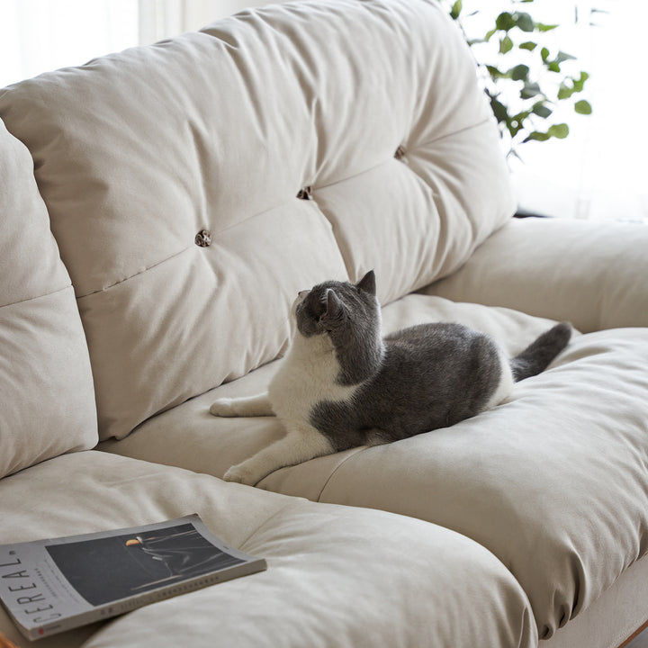 Scandinavian cat scratch resistant fabric 4 seater sofa nimbus environmental situation.
