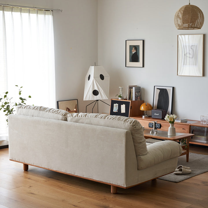 Scandinavian cat scratch resistant fabric 4 seater sofa nimbus layered structure.
