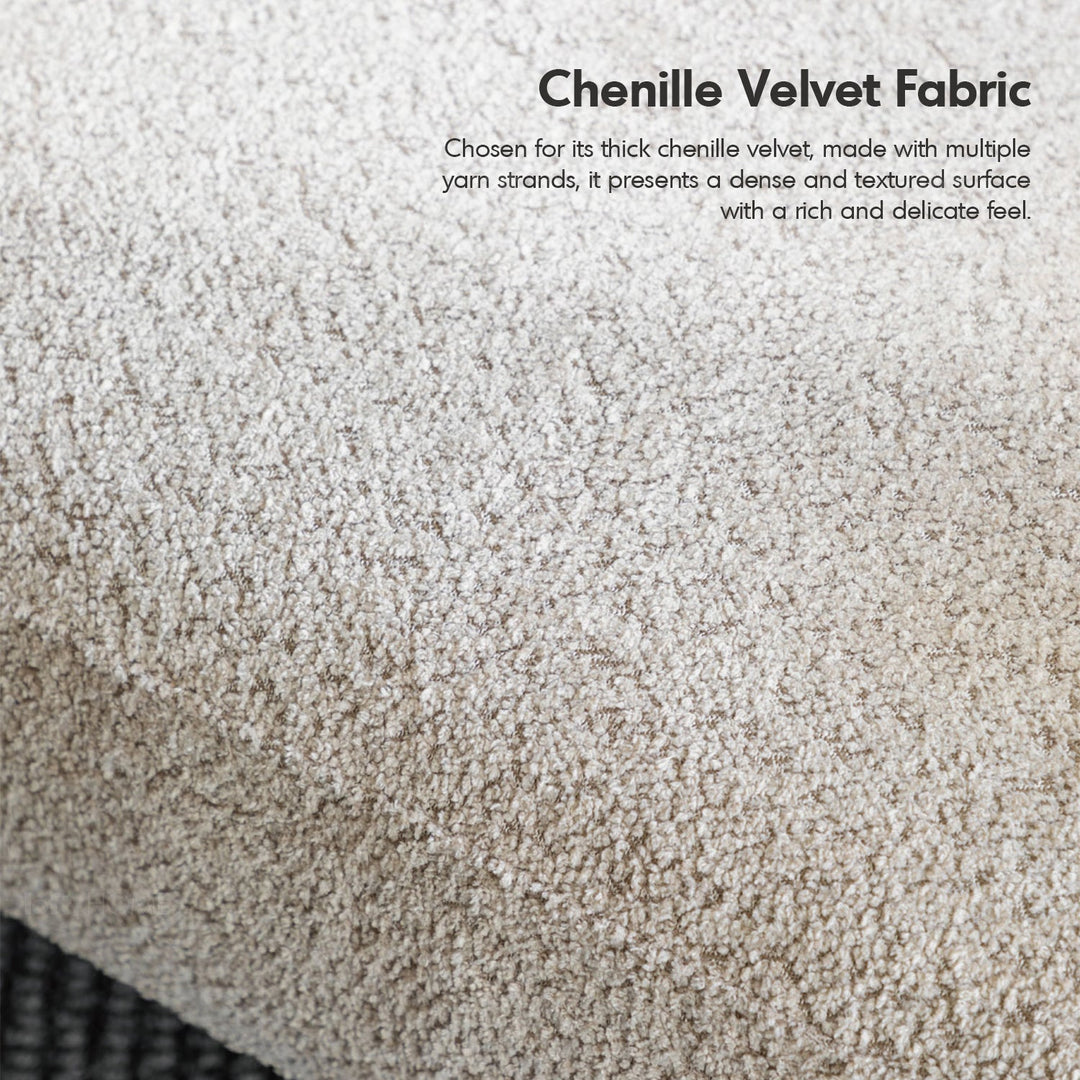 Scandinavian chenille velvet fabric 1 seater sofa sence environmental situation.