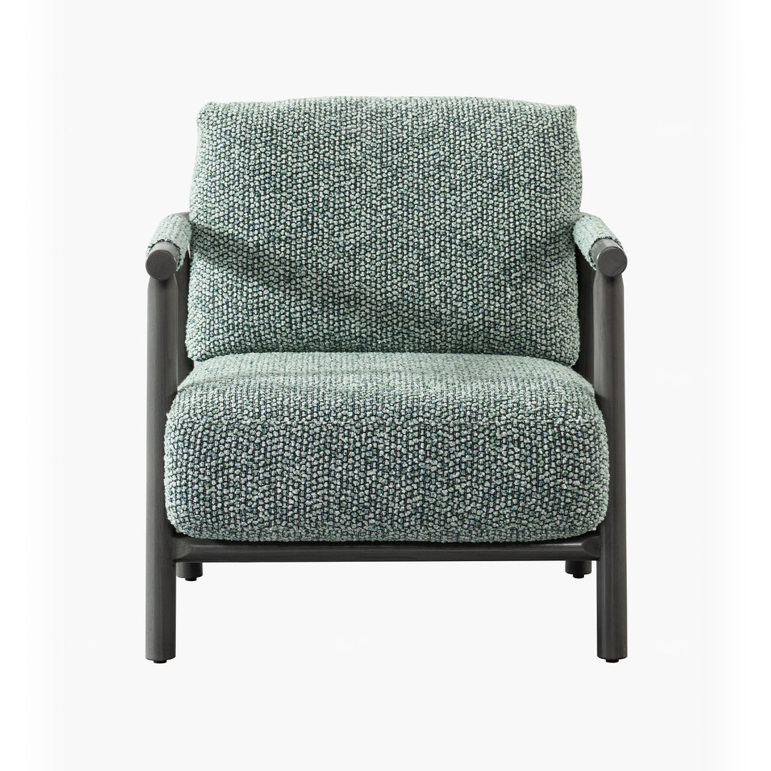 Scandinavian chenille velvet fabric 1 seater sofa sence detail 1.
