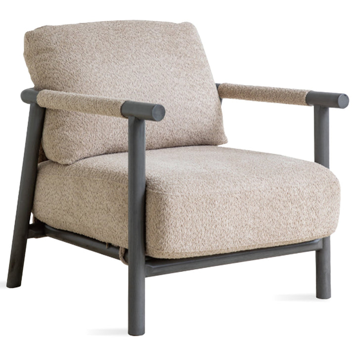 Scandinavian chenille velvet fabric 1 seater sofa sence detail 7.