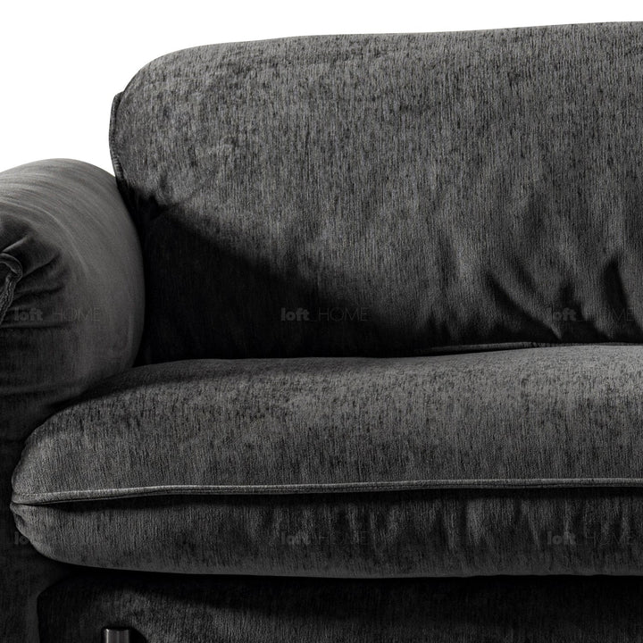 Scandinavian chenille velvet fabric 3.5 seater sofa dushein in details.