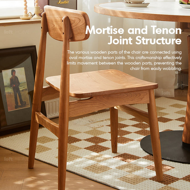 Scandinavian cherry wood dining chair buddy conceptual design.