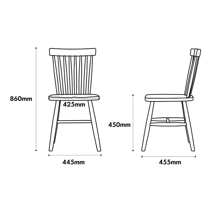 Scandinavian Cherry Wood Dining Chair WINDSOR