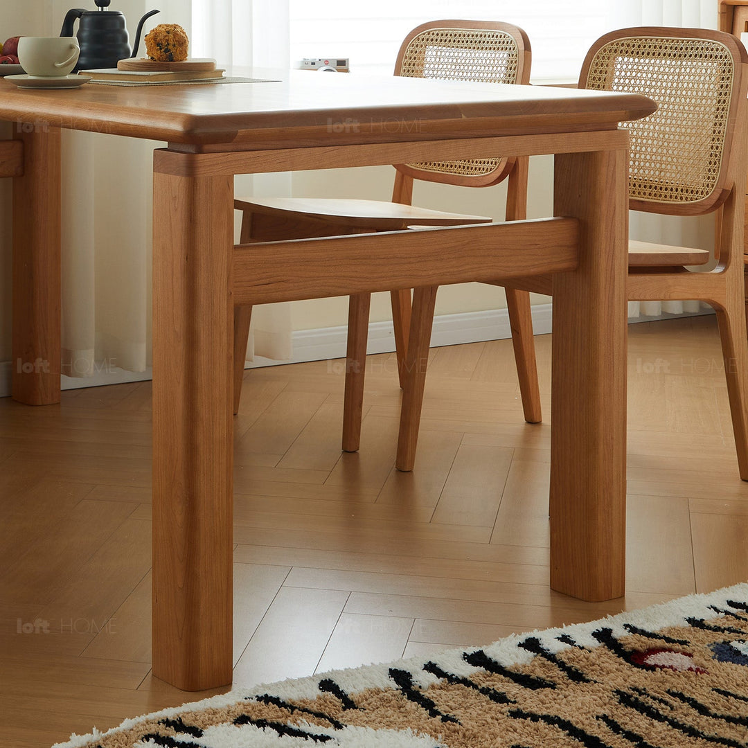 Scandinavian cherry wood dining table elate detail 4.