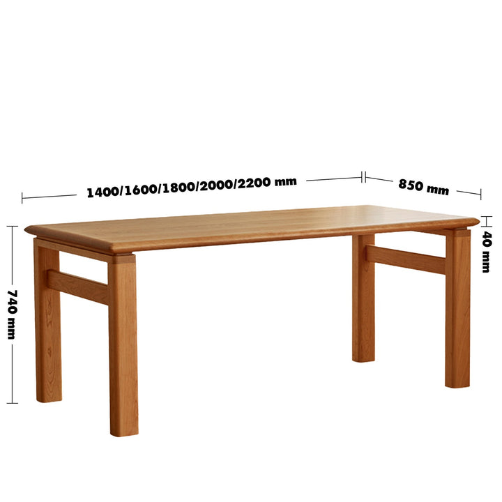 Scandinavian cherry wood dining table elate size charts.