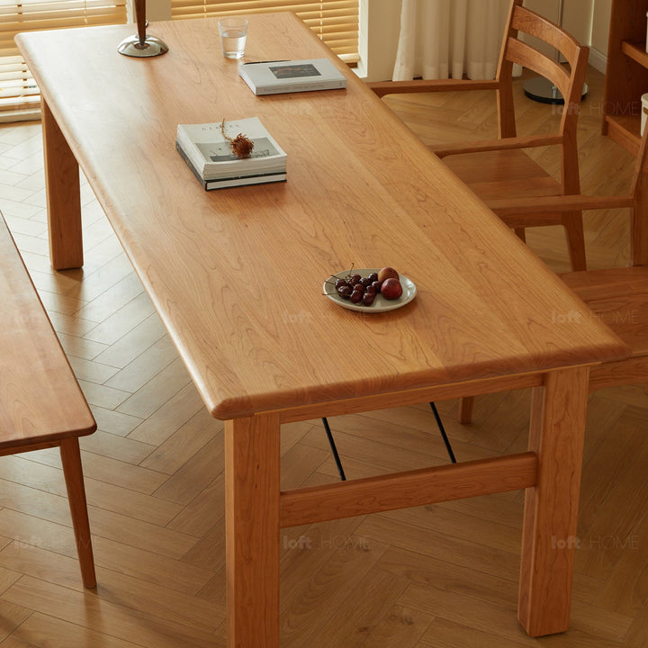 Scandinavian cherry wood dining table haven detail 5.