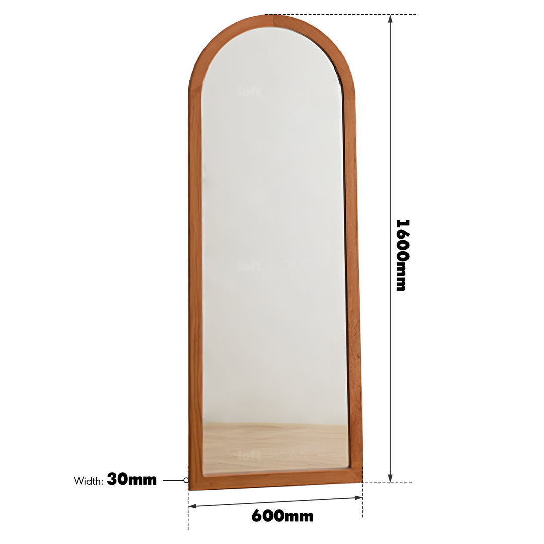 Scandinavian cherry wood wall hanging dressing mirror spacetime size charts.