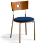 Scandinavian Cherry Wood Mix Weave Fabric Dining Chair TIMELESS