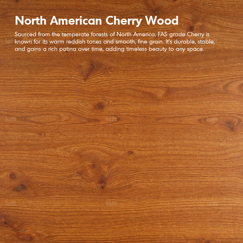 Bauhaus cherry wood mix weave fabric dining chair timeless color swatches.