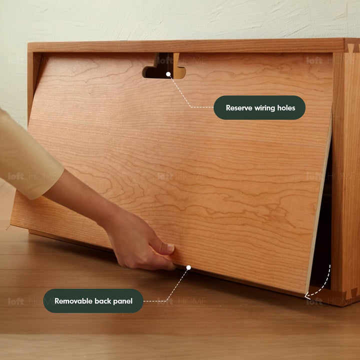 Scandinavian cherry wood modular drawer cabinet vers detail 22.