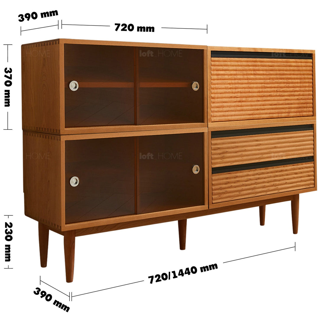 Scandinavian cherry wood modular drawer cabinet vers size charts.
