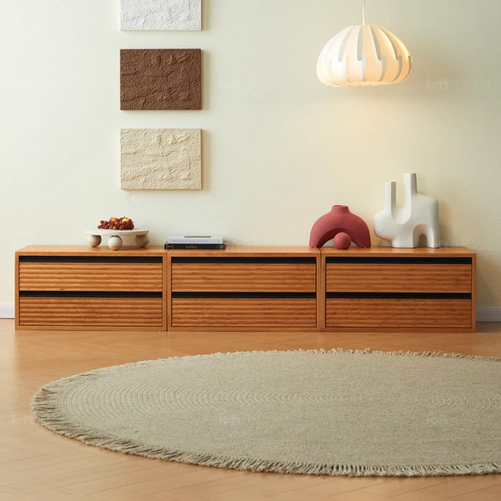 Scandinavian cherry wood modular drawer cabinet vers detail 31.