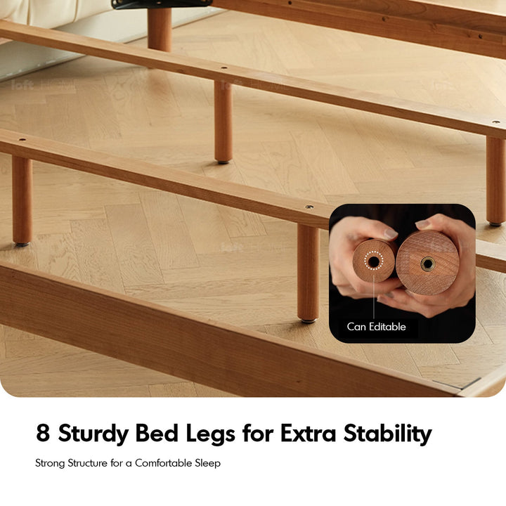 Scandinavian cherry wood platform bed tatami detail 5.