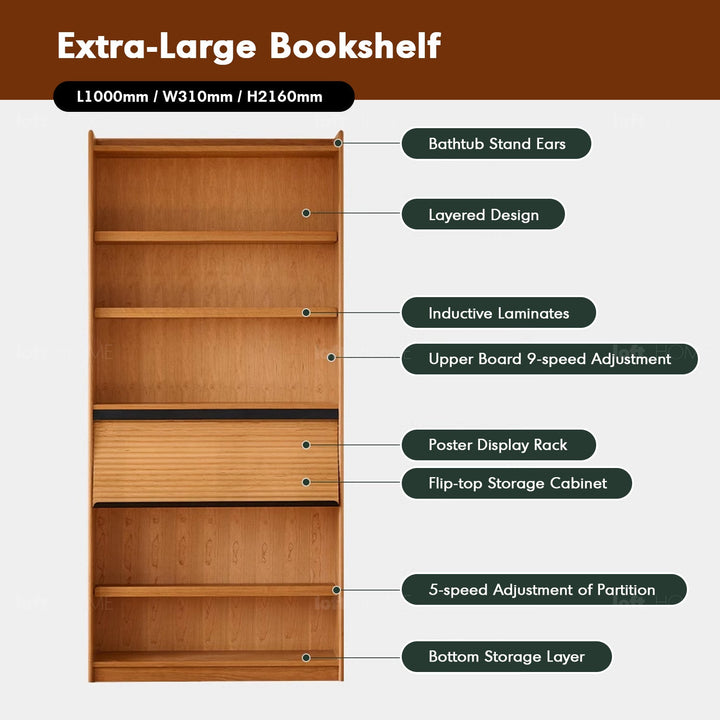 Scandinavian cherry wood shelf bookshelf vers situational feels.
