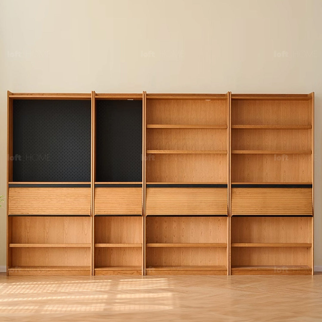Scandinavian cherry wood shelf bookshelf vers detail 23.