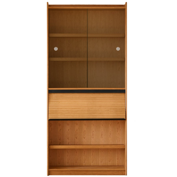 Scandinavian cherry wood shelf bookshelf vers detail 26.