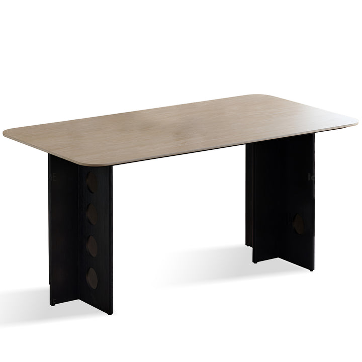 Scandinavian cherry wood sintered stone dining table timeless detail 2.