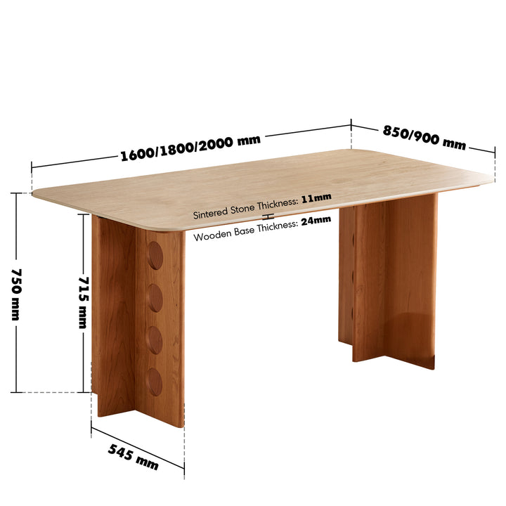 Scandinavian cherry wood sintered stone dining table timeless size charts.