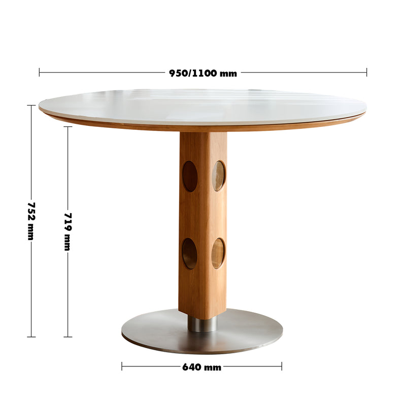 Scandinavian cherry wood sintered stone round dining table timeless size charts.