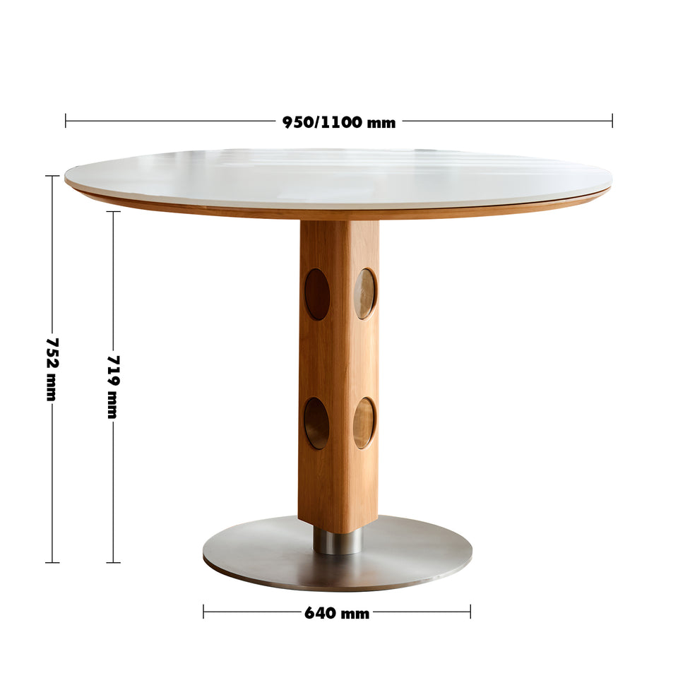 Scandinavian cherry wood sintered stone round dining table timeless size charts.