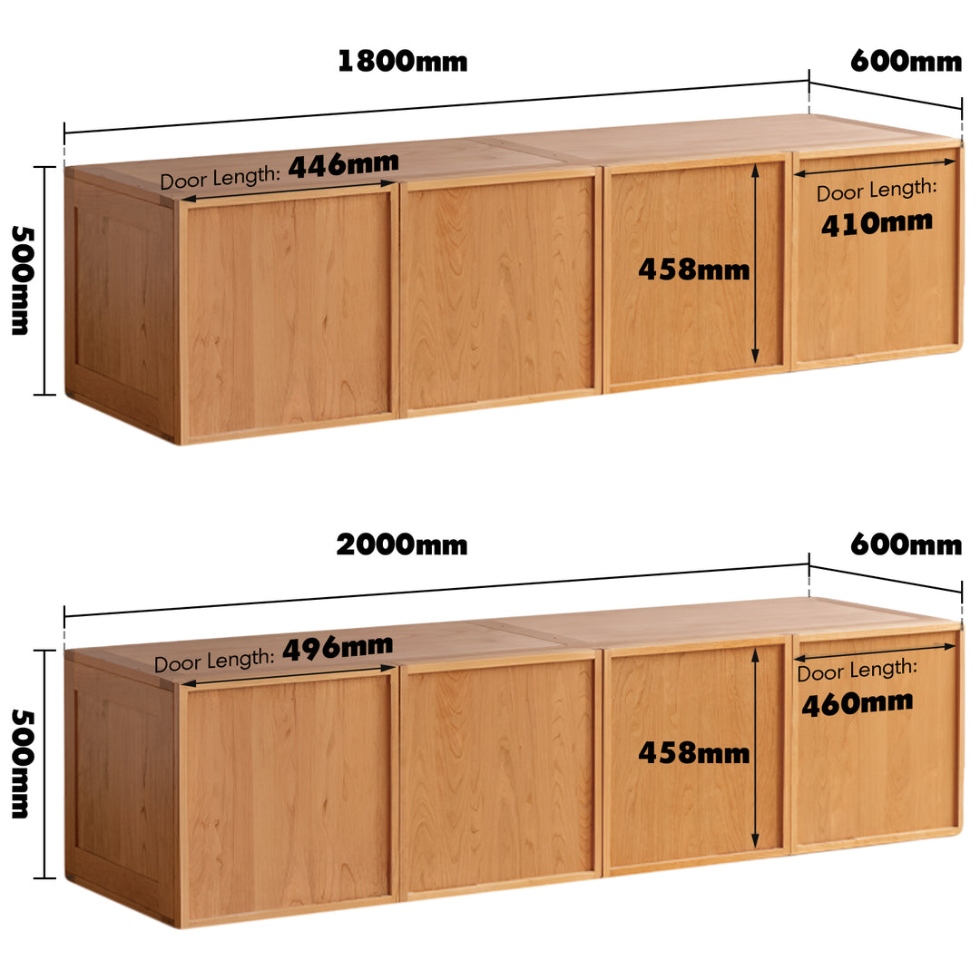 Scandinavian cherry wood swing door wardrobe vera material variants.