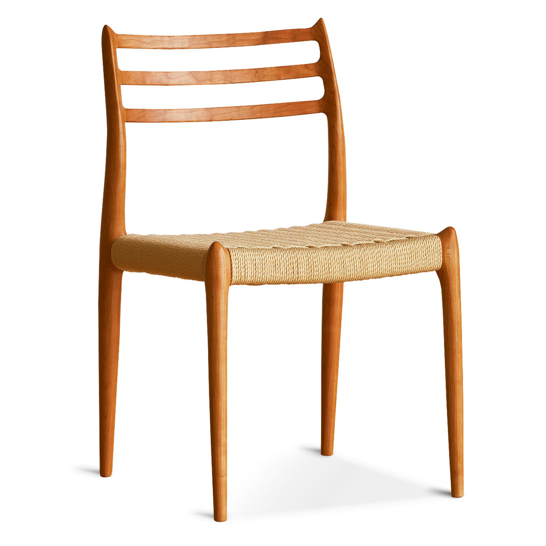Scandinavian Cherry Wood Woven Rope Dining Chair AUTUMN