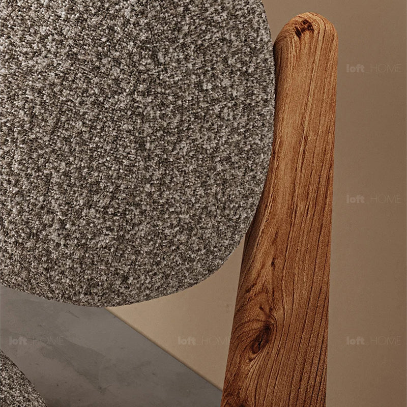 Cream Elm Wood 1 Seater Sofa VISTA Material Details Chart